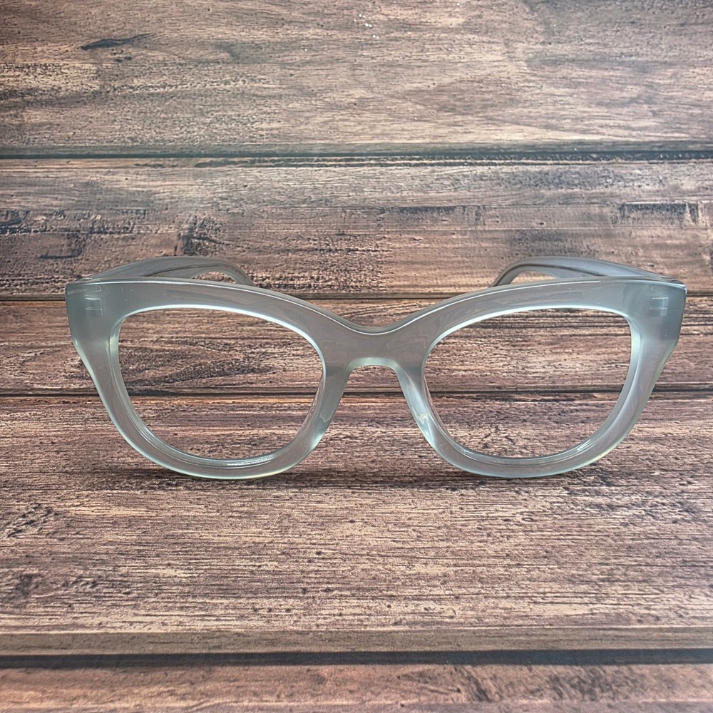Warby Parker Gemma W 505 Clear Grey Cat Eye Eyeglasses 52-22-142